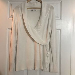 White House Black Market white sweater